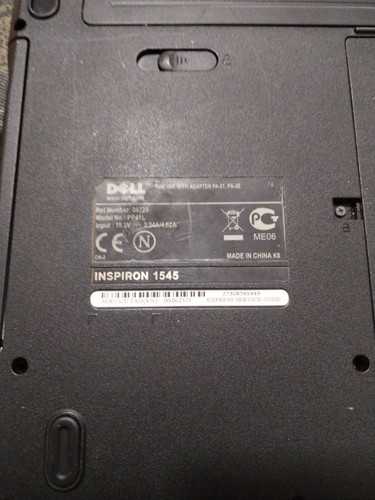Dell inspiron 1545 laptop - dell,