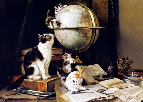 Henriette ronner knip cat - cat, 7x5
