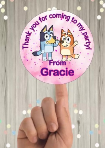 Personalised pink bluey - pink,
