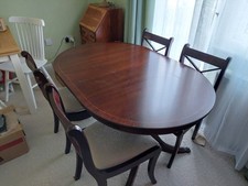 Mid Century Vintage Repro George III Claw Foot Mahogany Dining Table And Chairs