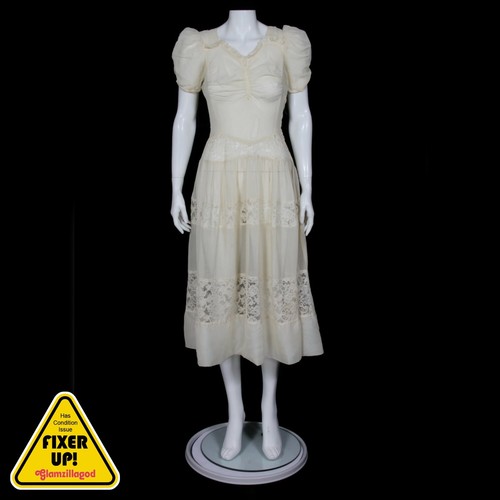 Vintage 1940s victorian lace - 1940s,