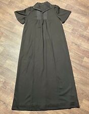 Vintage Dress | 1970s Vintage Brown Smock Maxi Dress Size 12/14 Vintage Clothing