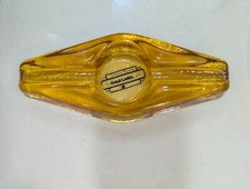 Johnnie walker Gold Label Ashtray Amber Glass 10" Limited Edition
