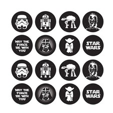 24x Star Wars Edible Cupcake