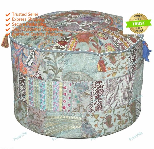 Hippie gypsy pouf ottoman - pouf,