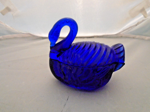 Cobalt blue unmarked mini - blue, swan