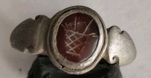 Ancient roman silver - ring, with