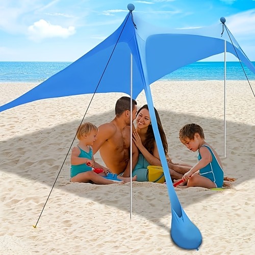 Blue beach canopy sun - sun, shade