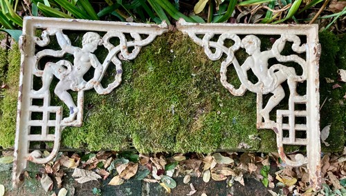 Pair antique victorian cast - of,