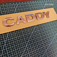 VW VOKSWAGEN CADDY VAN BADGE DOOR LOGO EMBLEM SCRIPT CHROME 2K5853687 CADDY VW