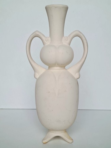 Vintage raw clay vase - vase,, unfired