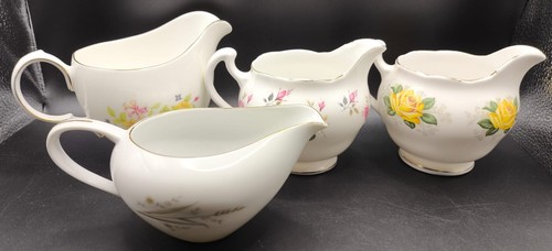 Vintage bone china milk - 4x,