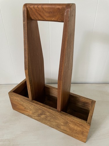 Vintage handmade wood tool box - handmade,
