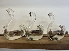 Set of 3 Vintage Clear Glass