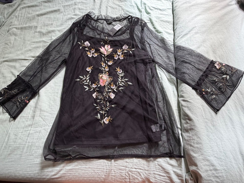 Ladies sheer black - co,