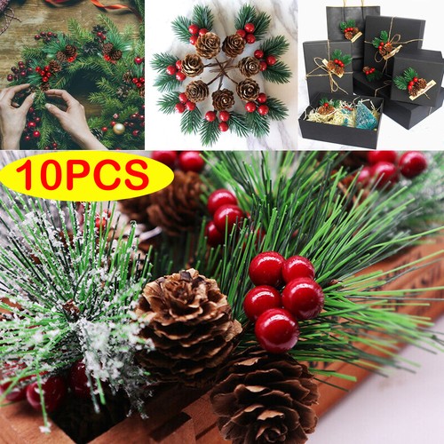 10x artificial pine berry - artificial,