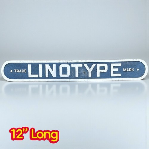 Antique linotype plaque - antique,