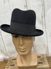 #3 Vintage Dunn & Co Grey/Brown? Felt Homburg? Hat Size 6 7/8