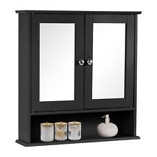Black Wooden Double Mirror