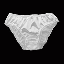 White Satin Frilly Sissy