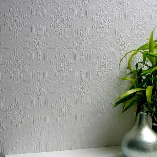 Embossed paintable wallpaper - embossed,