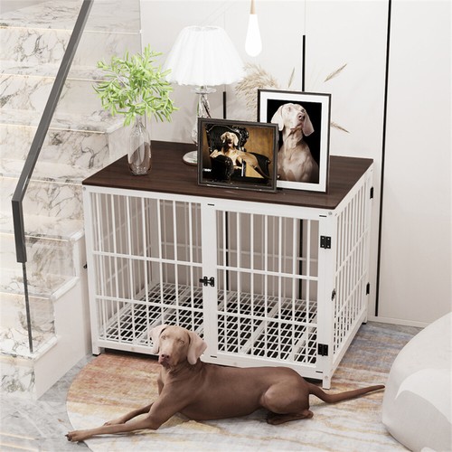 Sturdy wooden pet dog crate - wooden,
