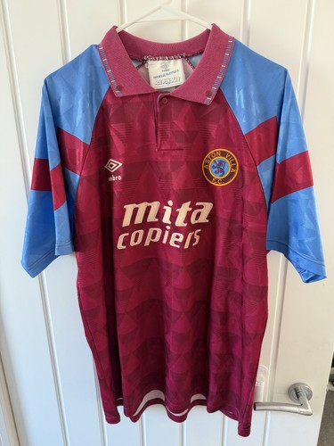 Aston villa 1990 home - aston, shirt