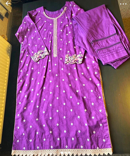 Girls purple embroidered - girls’,
