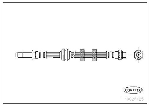 Front axle 19026425 brake - brake, hose