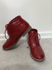 patent brogue ankle boots Faux