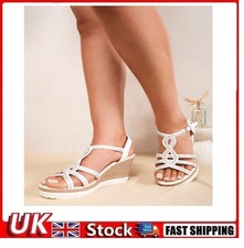 Strappy Wedge Sandals with