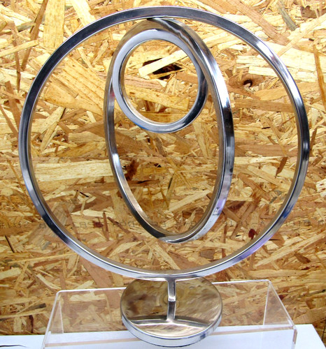 Ring chrome metal spiral - ring,