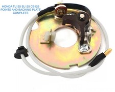 HONDA TL125 TRIALS SL125 CT125 CB125 XL125  POINTS & BACKING PLATE COMPLETE NICE