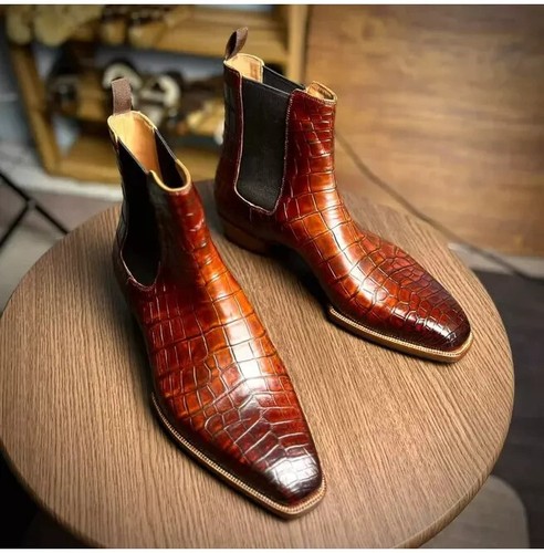 New brown crocodile textured - crocodile,