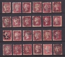 QV 24 x 1d Penny Reds With Different Plate Numbers (included in description).