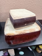 Vintage Indian Temple Drums – Handcrafted Folk Percussion Pair (Rawhide & Wood)