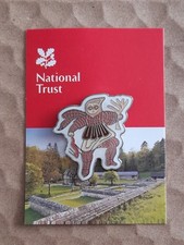 National Trust CHEDWORTH ROMAN VILLA Mosaic Roman Man Charity Pin Badge 