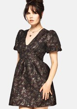 Rena Snake Jacquard Mini Dress