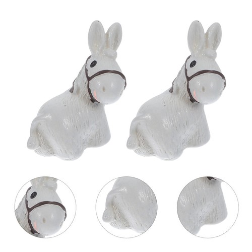 Resin mini donkey figurines - resin,