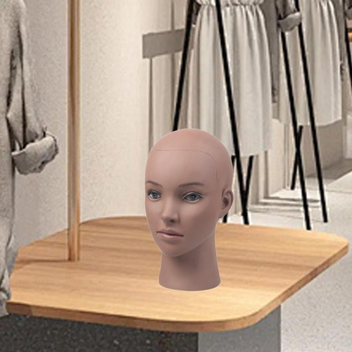 Mannequin head bald - bald, wig
