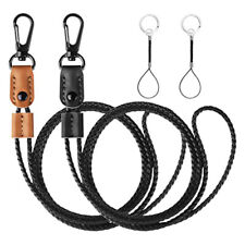 Leather Braided Badge Lanyard