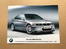 BMW M3 CSL (E46) Press