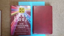 LIKE NEW 1984 NIV Boxed Bonded Leather Maroon Bible 22x15cm. Search "1984 NIV"