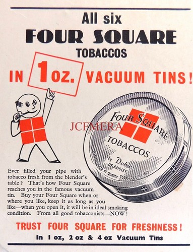 Four square pipe tobacco in - four,