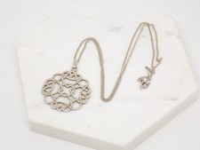 Ortak Sterling Silver Entwined Hearts  Pendant & Chain - Thames Hospice