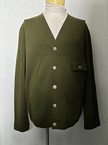Men 1950s green cardigan - 1950s,