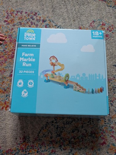 Little town wooden farm marble - little,