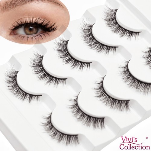 Natural false eyelashes short - natural,