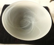 Glass Art Glass White Swirl