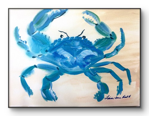 Blue crab x11 abstract - 14"x11",